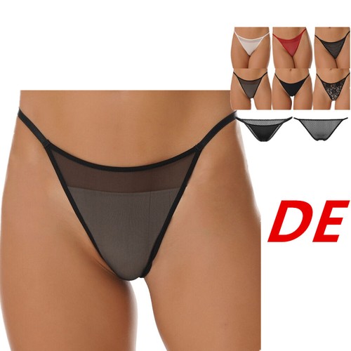 Damen transparent string tanga - string,