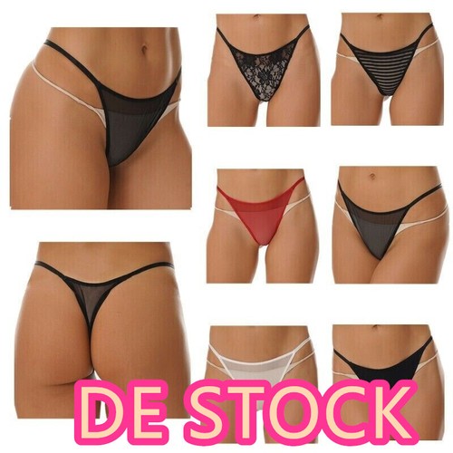 Damen transparent string tanga - damen~transparent,